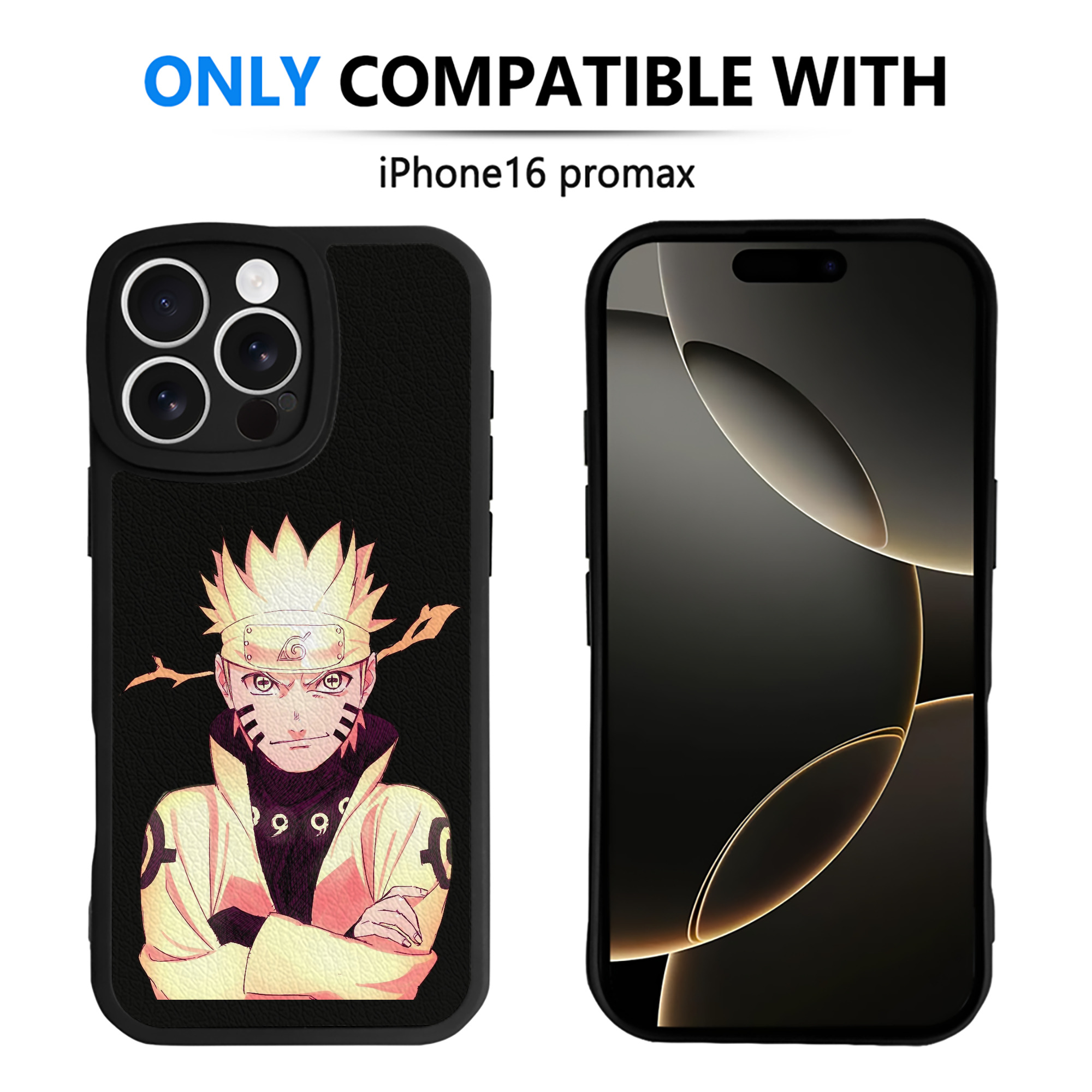 （画像用） NARUTO -ナルト- うずまき ナルト Uzumaki Naruto 【iPhone 16シリーズ対応】シリコンスマホケース（レザー調） 材質：シリコン